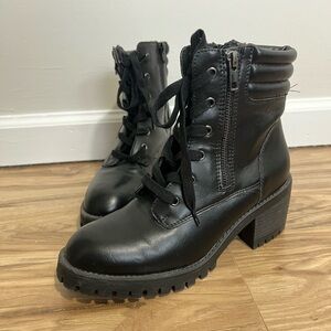 Madden Girl Hush combat heeled boots/booties